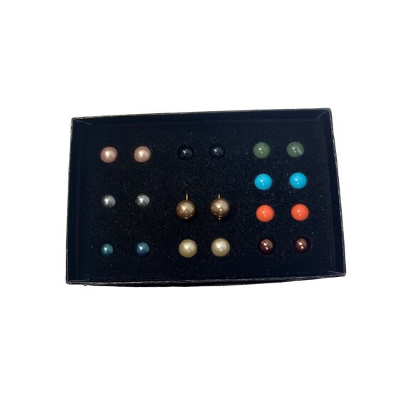 Joan Rivers NWT NIB Vintage Classics Ten Color Interchangeable Eurowire Earrings - Picture 3 of 11